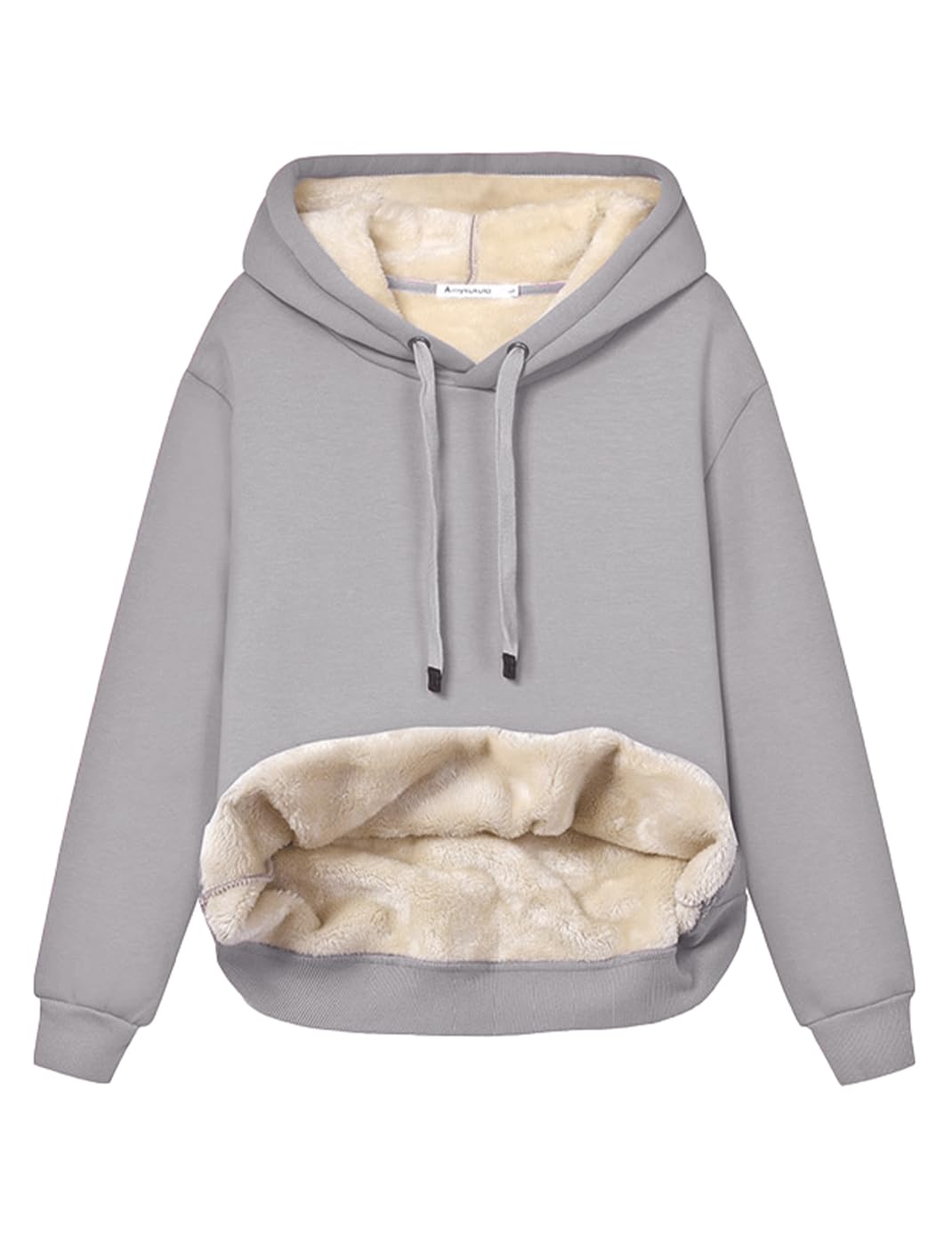 Womens Fleece Sherpa Lined Pullover Hooded