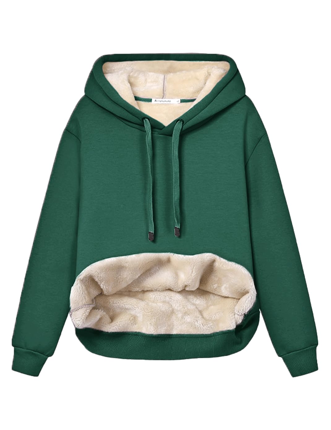 Womens Fleece Sherpa Lined Pullover Hooded