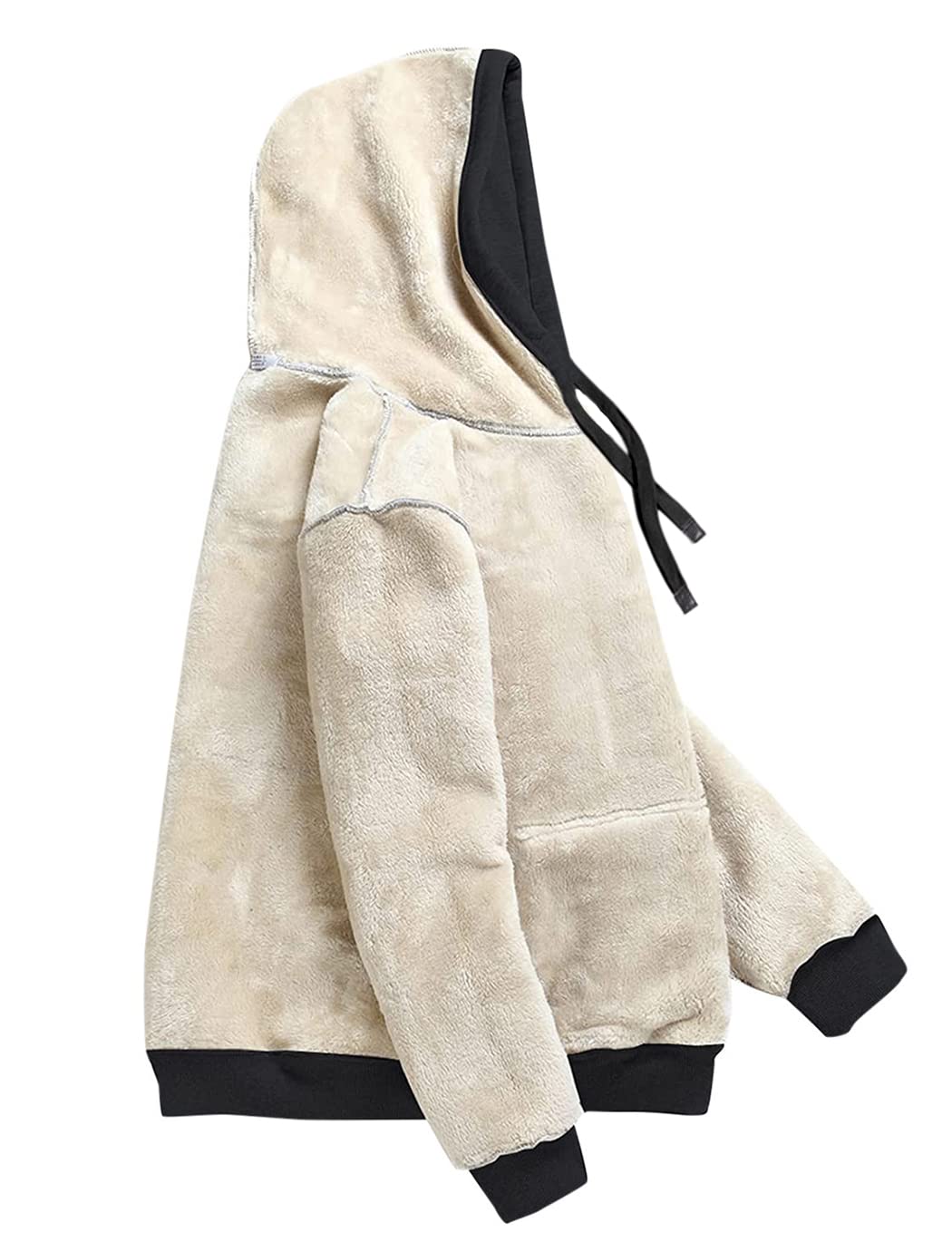 Womens Fleece Sherpa Lined Pullover Hooded