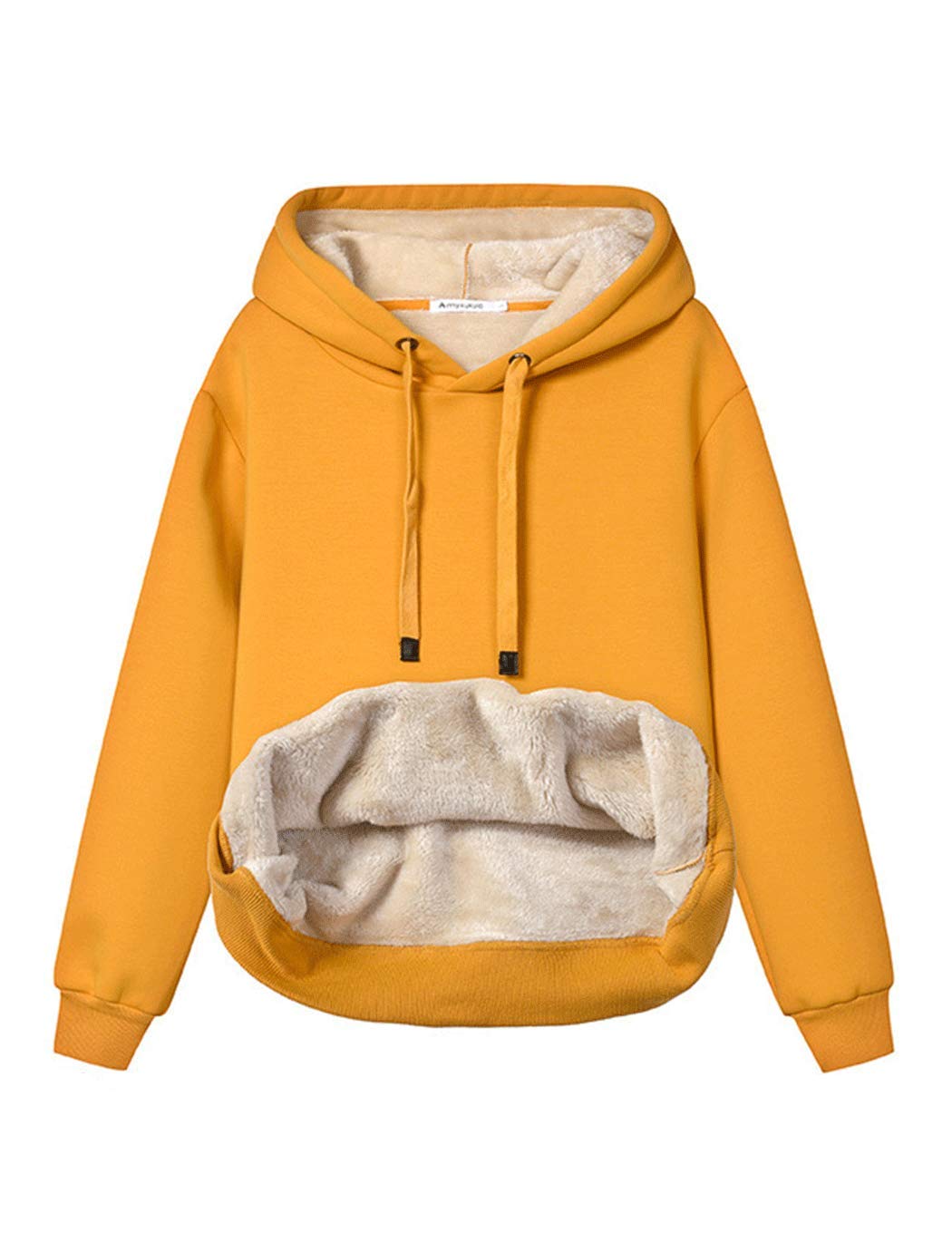 Womens Fleece Sherpa Lined Pullover Hooded