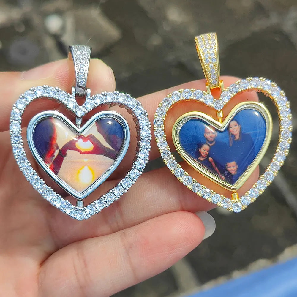 Custom Heart Picture Pendant Necklace