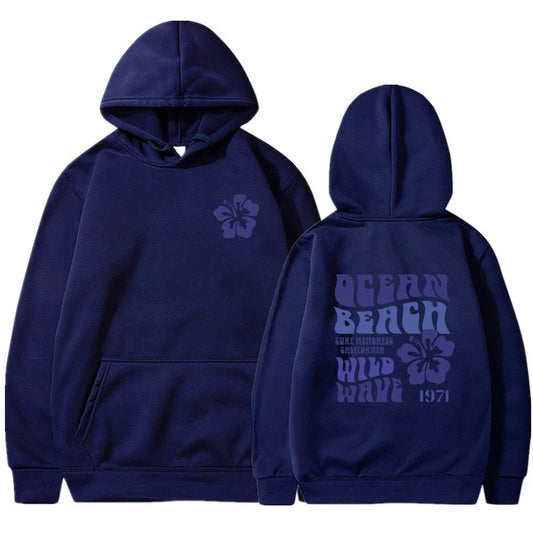 Hoodies for Girls Ocean Beach Flower Print